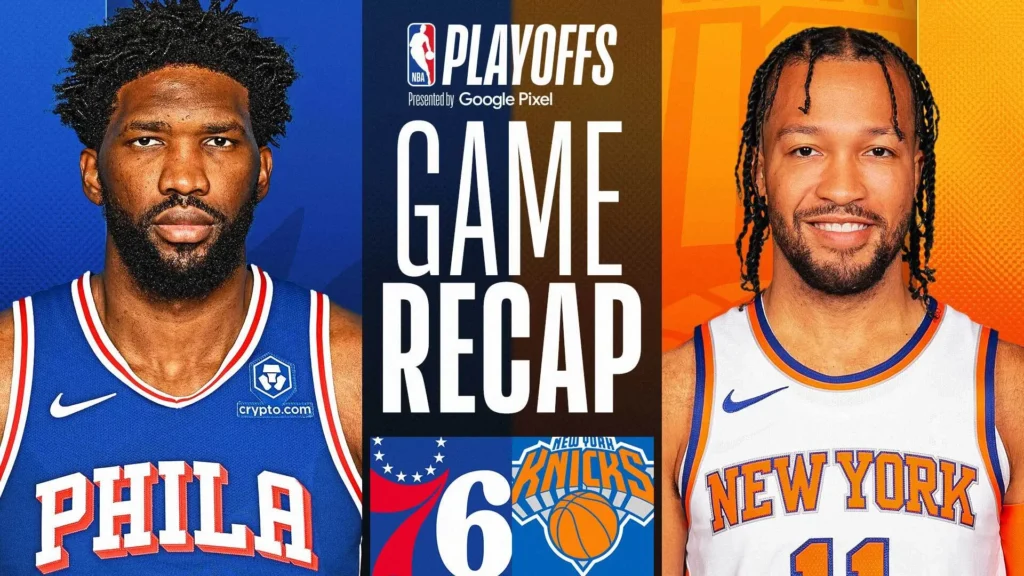 76ers vs knicks match player stats