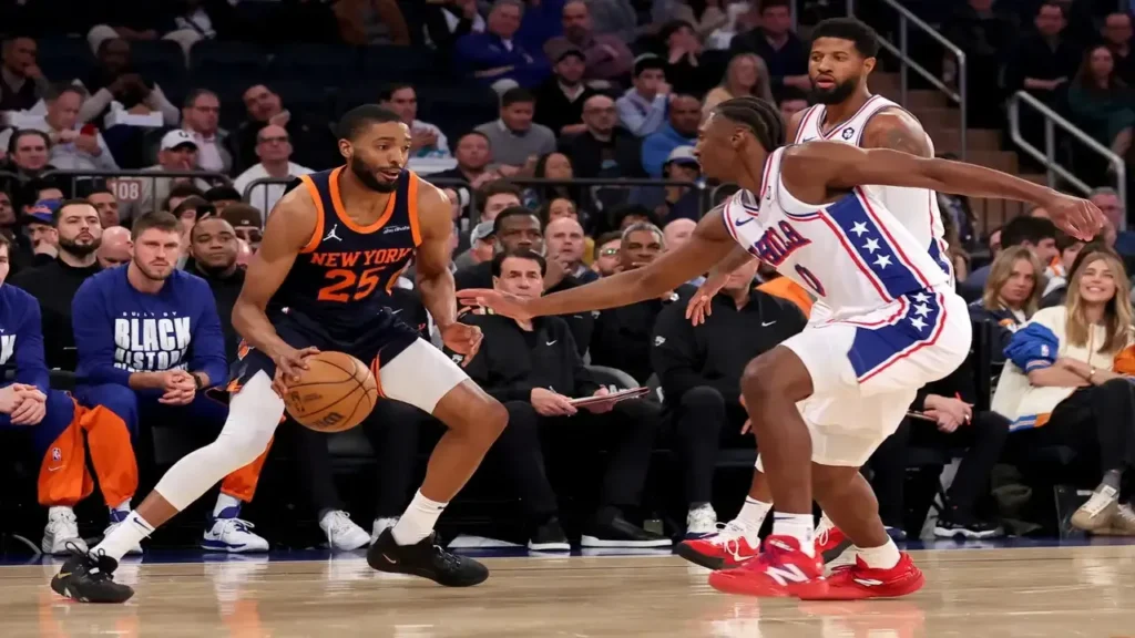 76ers vs Knicks stats