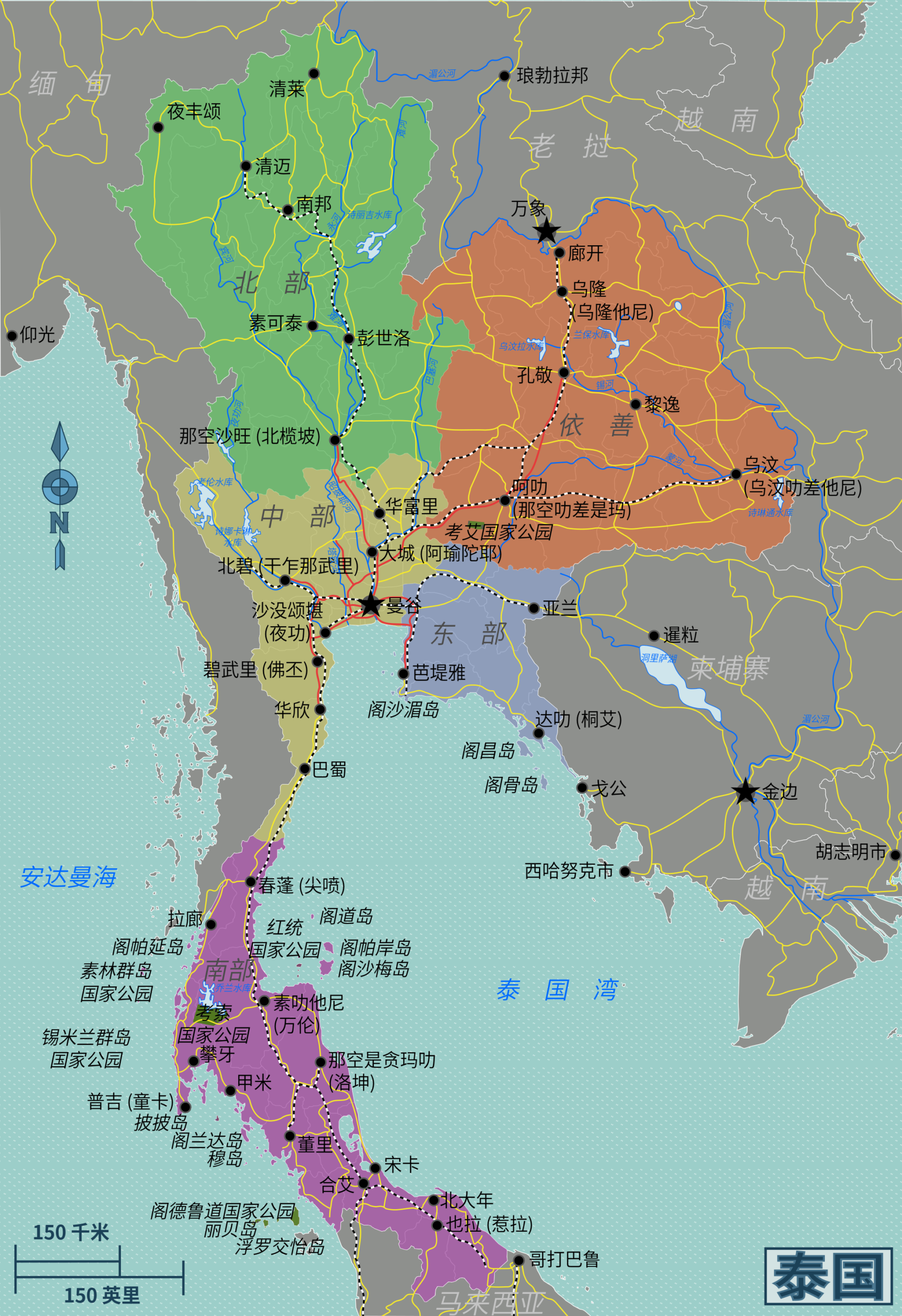 thailand map